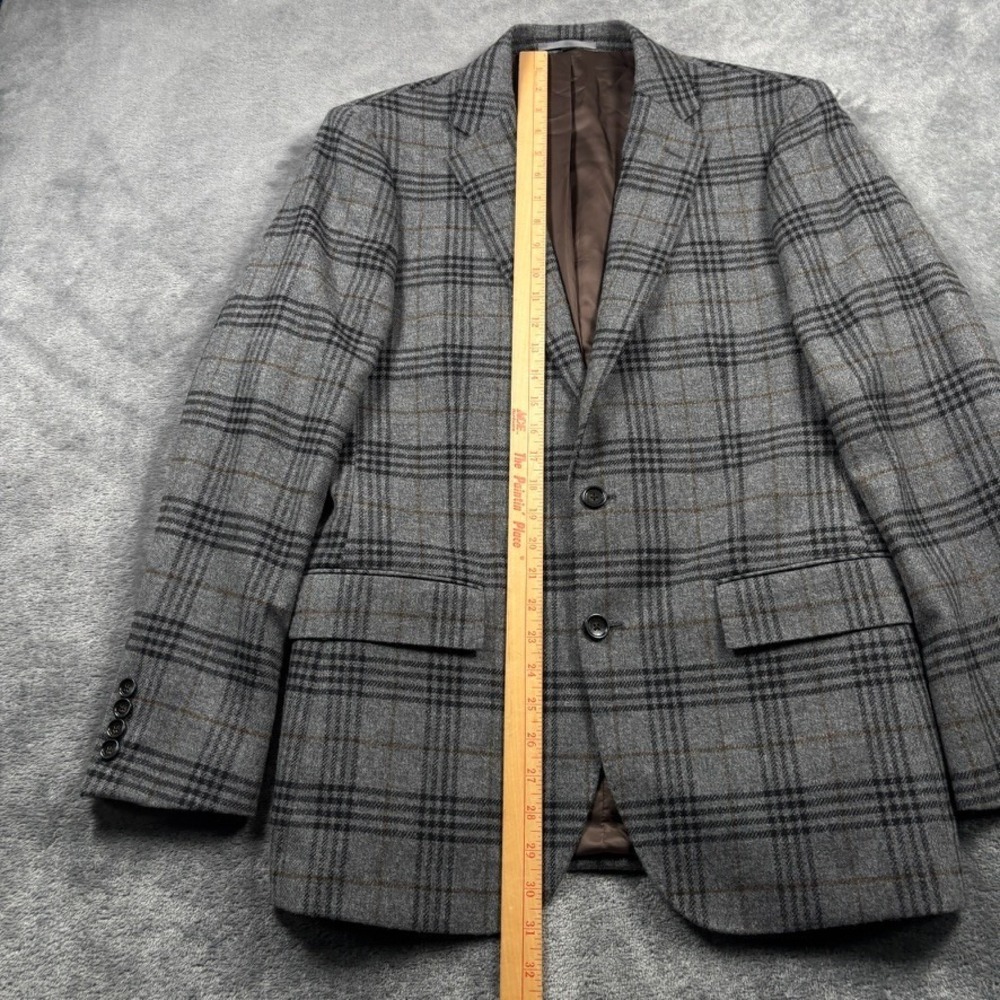 J Crew Ludlow Sport Coat Mens 38R Gray Glen Plaid Irish Wool Magee of Donegal - Picture 5 of 15